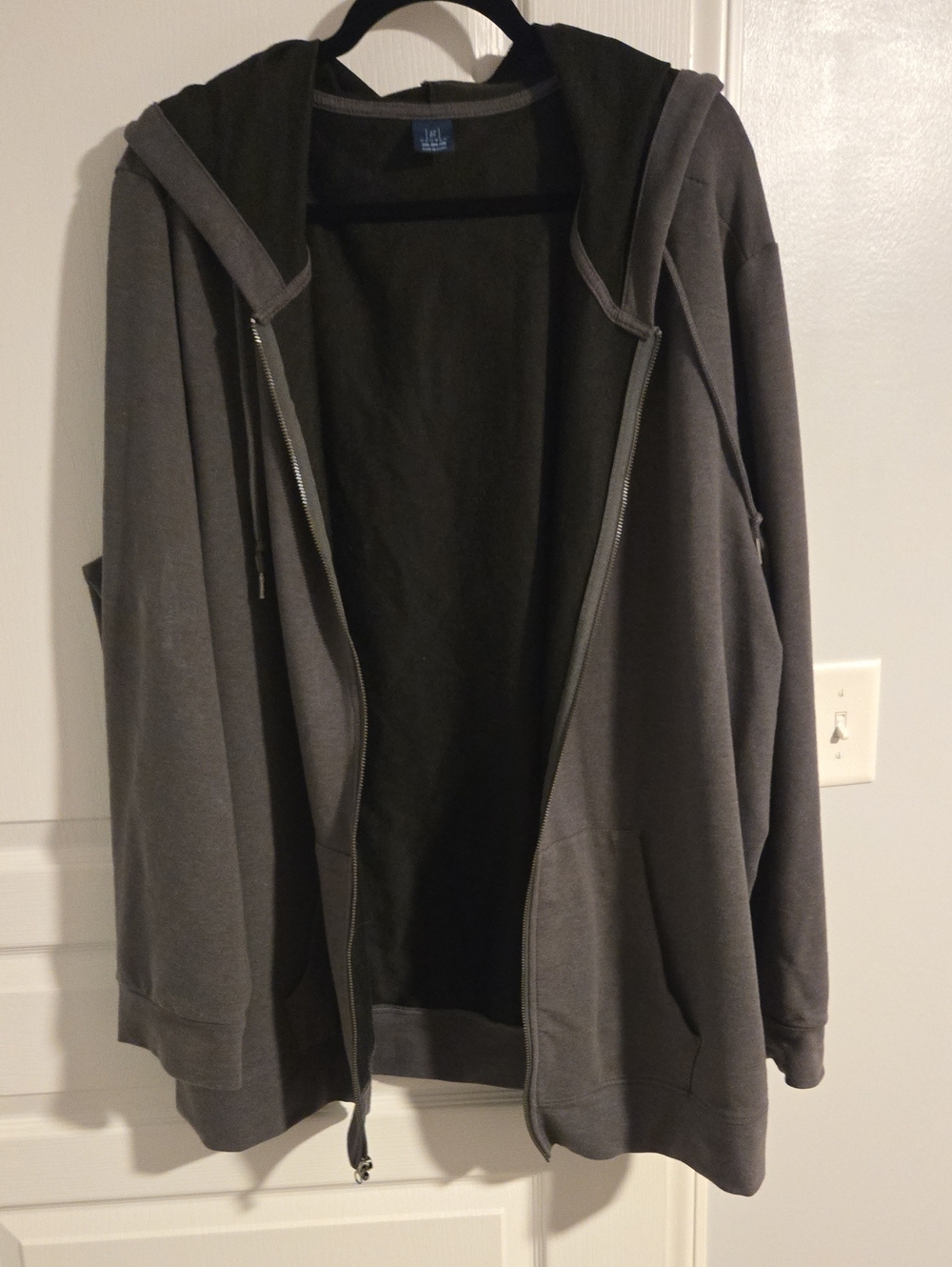 George Men's Charcoal Gray Zip-Up Hoodie